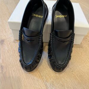 Saint Laurent women’s  Classic Black Slip-On Loafers